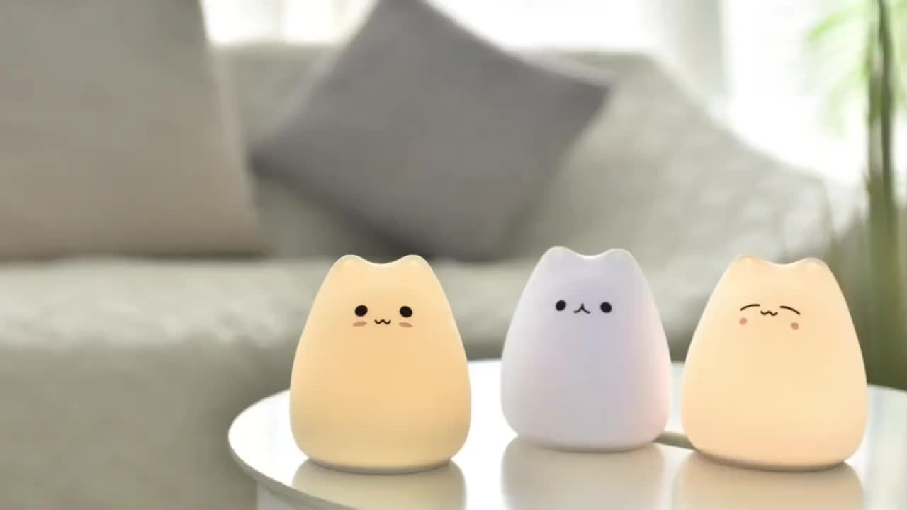 ColorMe Kitty – Renk Değiştiren Dokunmatik Kedi Lambası